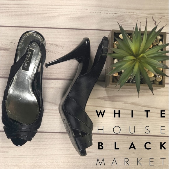 WHBM Heels open-toe sling back Size 7 - Picture 1 of 6